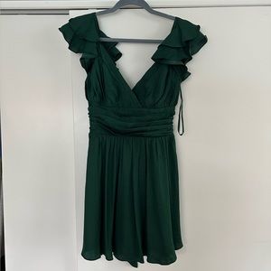 Hello Molly Wheel of Fortune Dress in Forest Green